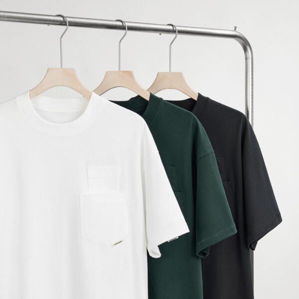 58M-300G Long-Staple cotton (double-pocket, split hem, five-eighths sleeve)