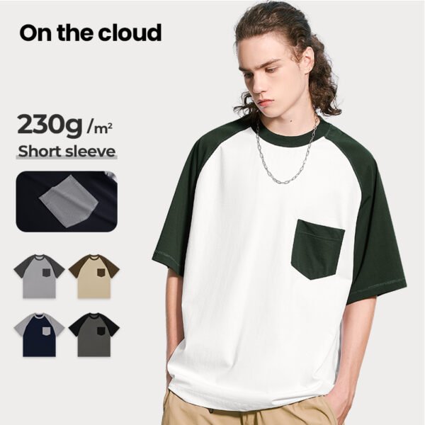 78Z-230G of ice-feel cotton (contrasting color raglan with a pocket)