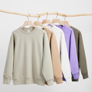 28W-400G Crew-neck hoodie with fleece
