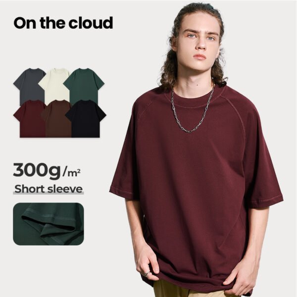 66C-300G Long-staple cotton (raglan short-sleeved solid color plain version)