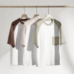 76Z-300G Long-Staple cotton (raglan contrast short-sleeved with pocket)