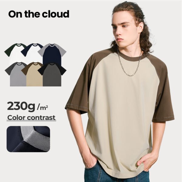 77Z-230G of ice-feel cotton (contrasting color raglan)