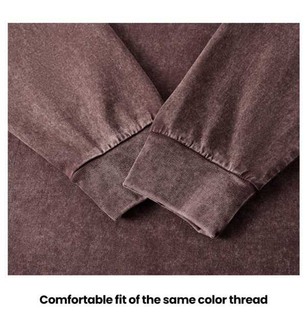 22T-230G Water-washed snowflake ribbed long-sleeved shirt