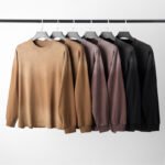 22T-230G Water-washed snowflake ribbed long-sleeved shirt