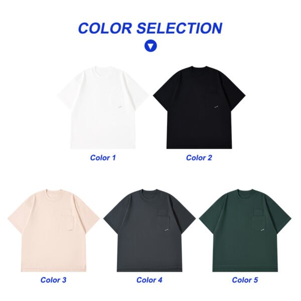 58M-300G Long-Staple cotton (double-pocket, split hem, five-eighths sleeve)