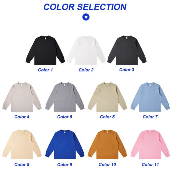 05C-230G Long-sleeved T-shirt with ribbed cuffs