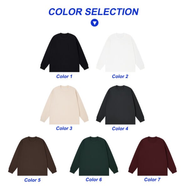 15M-300G Long-staple cotton long-sleeved shirt with ribbed cuffs