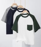 78Z-230G of ice-feel cotton (contrasting color raglan with a pocket)
