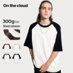 75Z-300G Long-Staple Cotton (raglan contrast short-sleeved plain version)