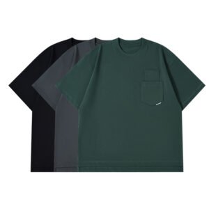 58M-300G Long-Staple cotton (double-pocket, split hem, five-eighths sleeve)