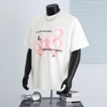 300 g pure cotton trendy brand foaming printing process T-shirt