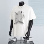 300 g pure cotton trendy brand suede foaming process T-shirt