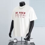 300 g pure cotton trendy brand Stereoscopic glue print T-shirt