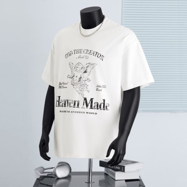 300 g pure cotton trendy brand scald silver printing process T-shirt