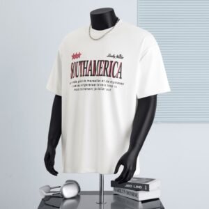 300 g pure cotton trendy brand RUBBER PASTE process T-shirt