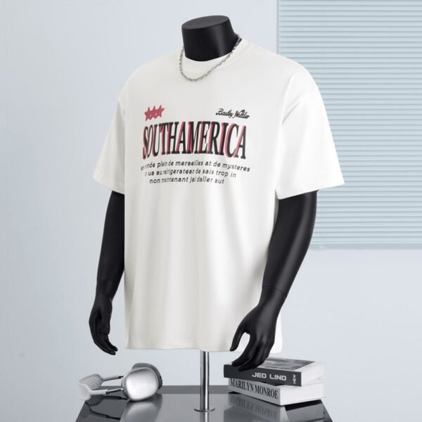 300 g pure cotton trendy brand RUBBER PASTE process T-shirt