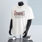 300 g pure cotton trendy brand RUBBER PASTE process T-shirt