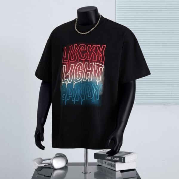 300 g pure cotton trendy brand foaming printing process T-shirt