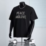 300 g pure cotton trendy brand Stereoscopic glue process T-shirt