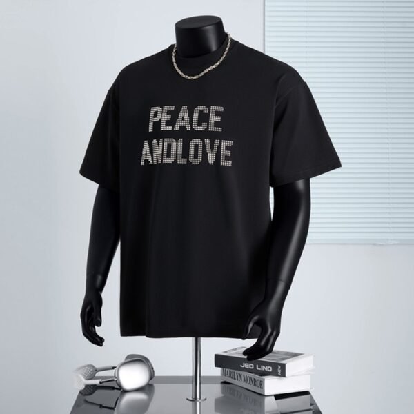 300 g pure cotton trendy brand Stereoscopic glue process T-shirt