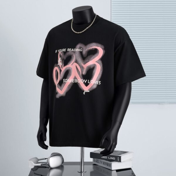 300 g pure cotton trendy brand foaming printing process T-shirt