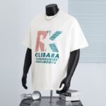 300 g pure cotton trendy brand RUBBER PASTE PRINTING process T-shirt