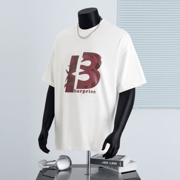 300 g pure cotton trendy brand three dimensional printing process T-shirt