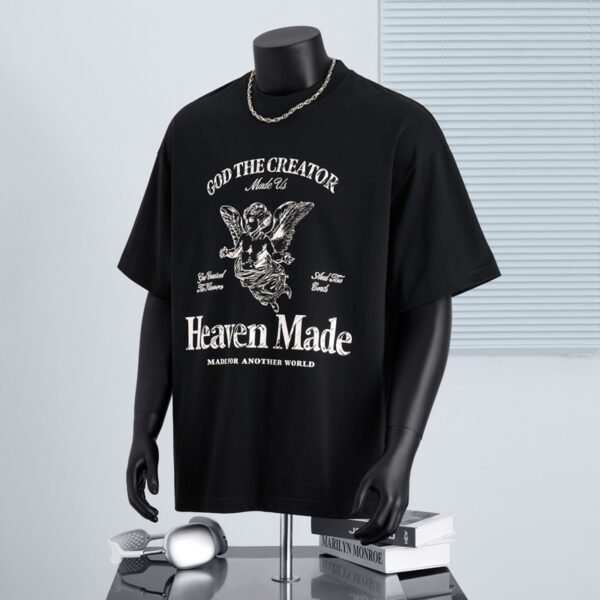 300 g pure cotton trendy brand scald silver printing process T-shirt