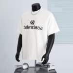 300 g pure cotton trendy brand Stereoscopic glue print T-shirt