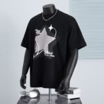 300 g pure cotton trendy brand suede foaming process T-shirt