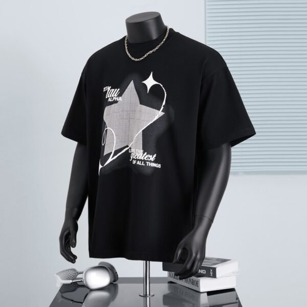 300 g pure cotton trendy brand suede foaming process T-shirt