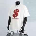 300 g pure cotton trendy brand suede foaming process T-shirt