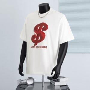 300 g pure cotton trendy brand suede foaming process T-shirt