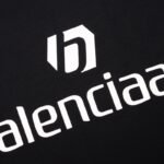 300 g pure cotton trendy brand Stereoscopic glue print T-shirt