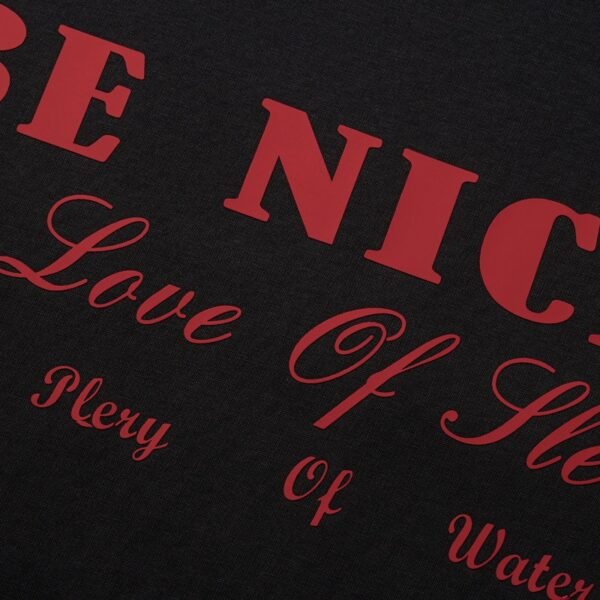 300 g pure cotton trendy brand Stereoscopic glue print T-shirt