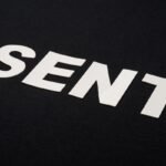 300 g pure cotton trendy brand Stereoscopic glue print T-shirt