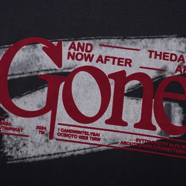 300 g pure cotton trendy brand flocking printing process T-shirt