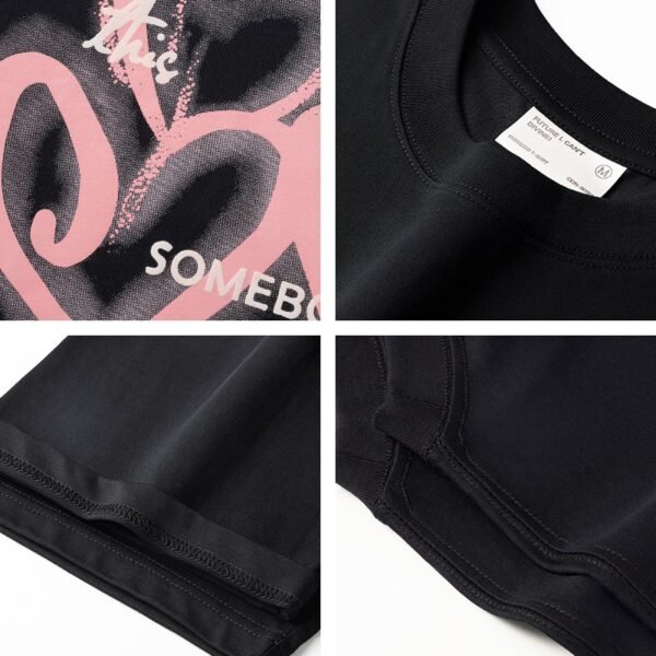 300 g pure cotton trendy brand foaming printing process T-shirt