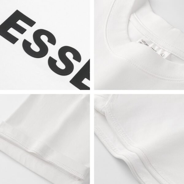 300 g pure cotton trendy brand Stereoscopic glue print T-shirt