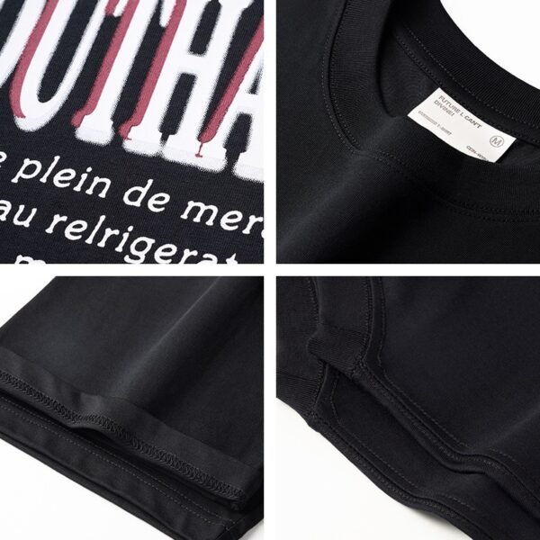 300 g pure cotton trendy brand RUBBER PASTE process T-shirt