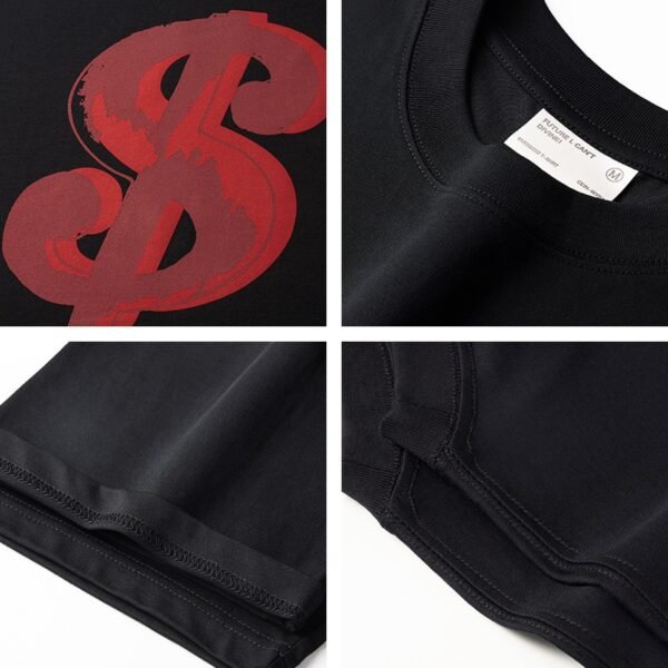 300 g pure cotton trendy brand suede foaming process T-shirt