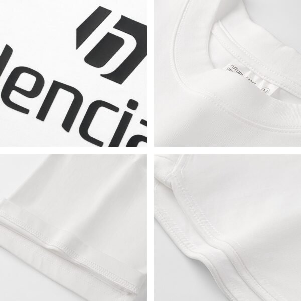 300 g pure cotton trendy brand Stereoscopic glue print T-shirt