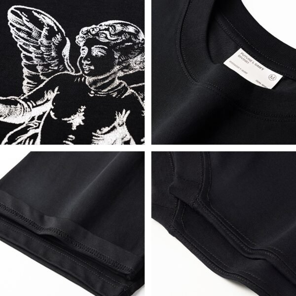 300 g pure cotton trendy brand scald silver printing process T-shirt