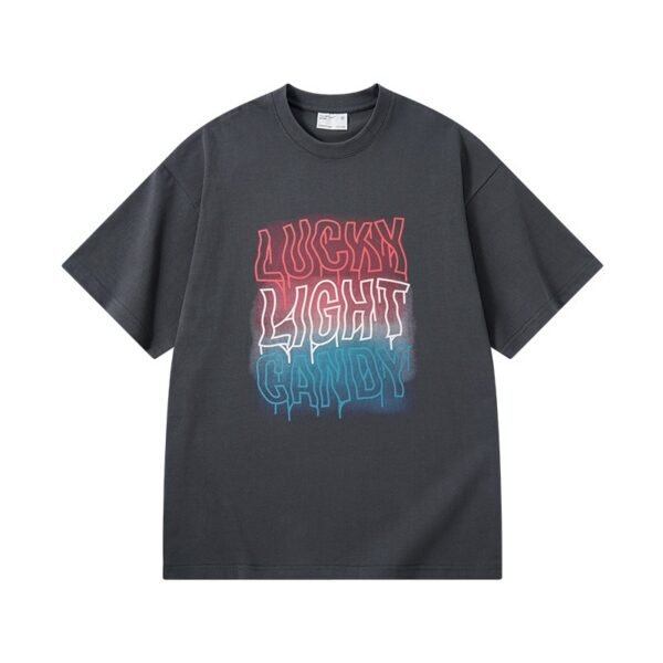 300 g pure cotton trendy brand foaming printing process T-shirt