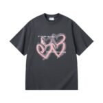 300 g pure cotton trendy brand foaming printing process T-shirt