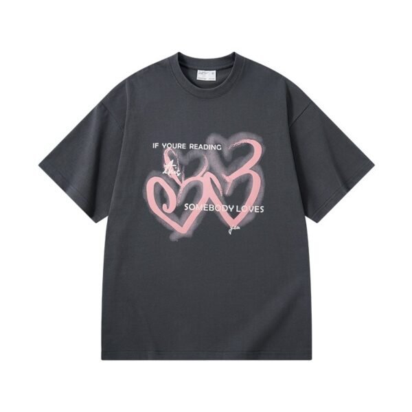 300 g pure cotton trendy brand foaming printing process T-shirt