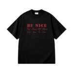 300 g pure cotton trendy brand Stereoscopic glue print T-shirt